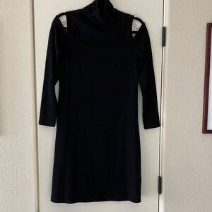 Neiman Marcus Black Long Sleeve Dress